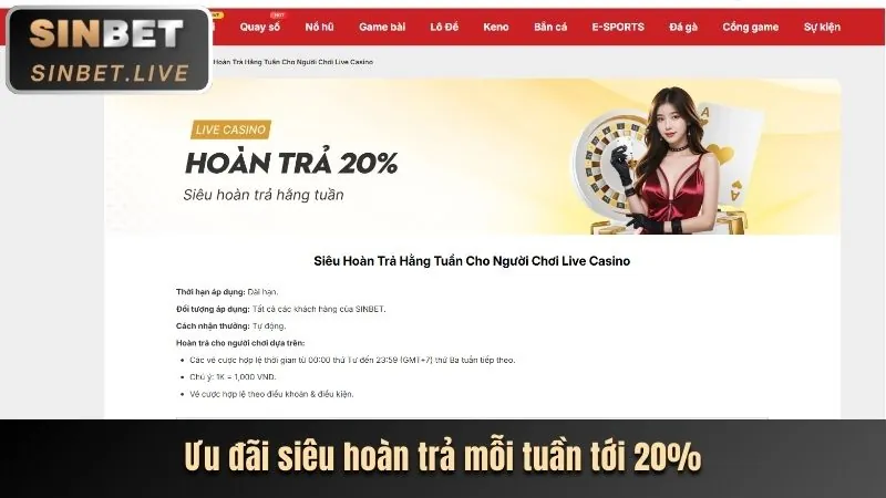 Thưởng nạp lại hàng ngày Kabet